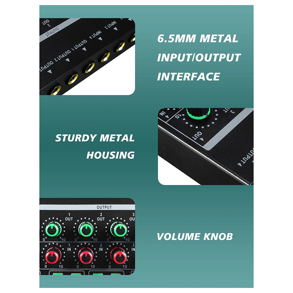 Headphone Amplifier - (MEOF] -LQ04 Mixer 4 Saluran Amplifier