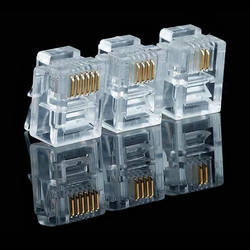 Rj45 Jack - 20/50/100 Buah RJ11 6P2C 6P4C 6P6C