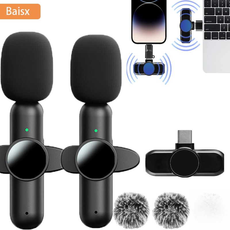 Microphone Capsule - Mikrofon Lavalier Nirkabel untuk iPhone iPad,