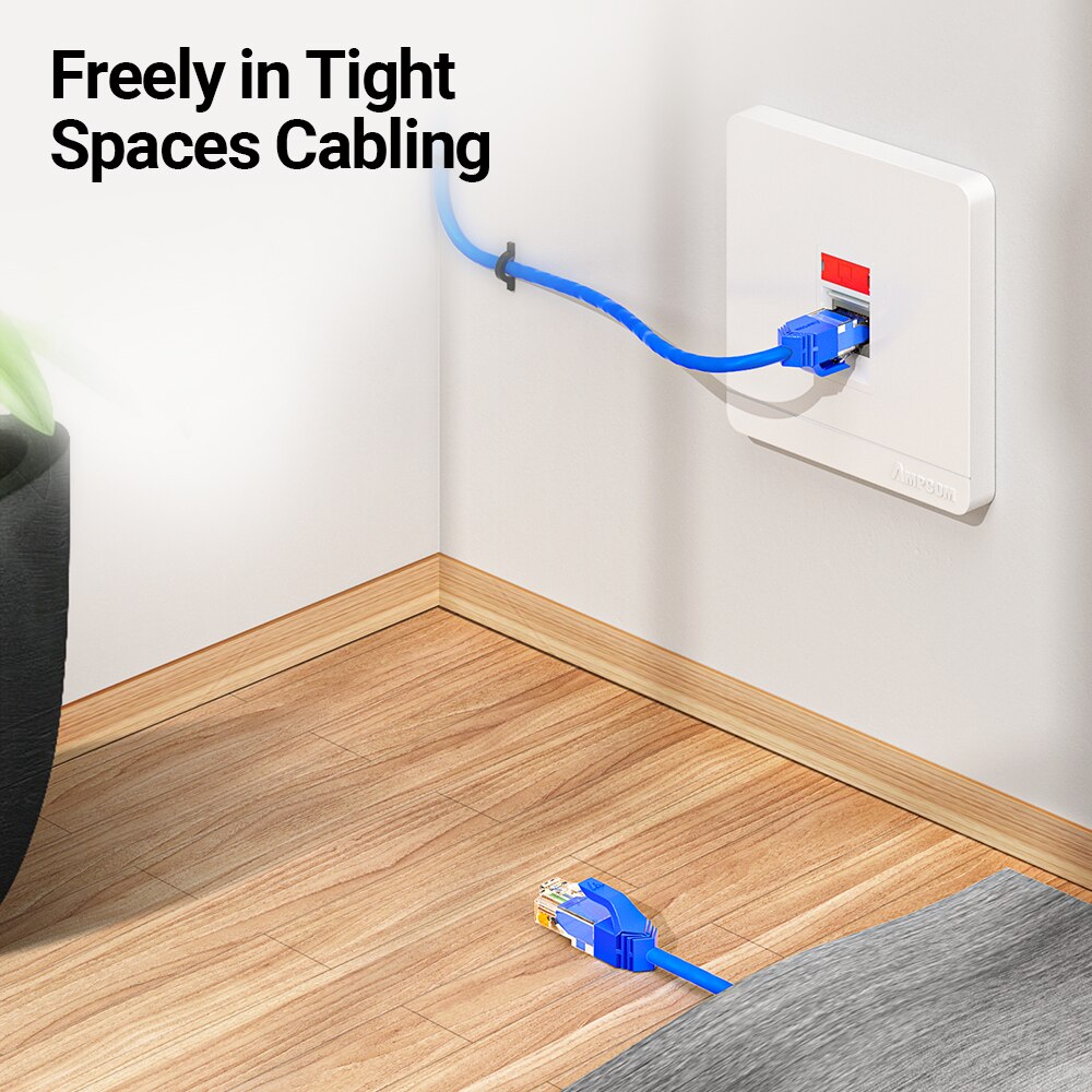 AMPCOM Ultra Slim Cat6a kabel  - Rj45 Jack ulasan dan harga