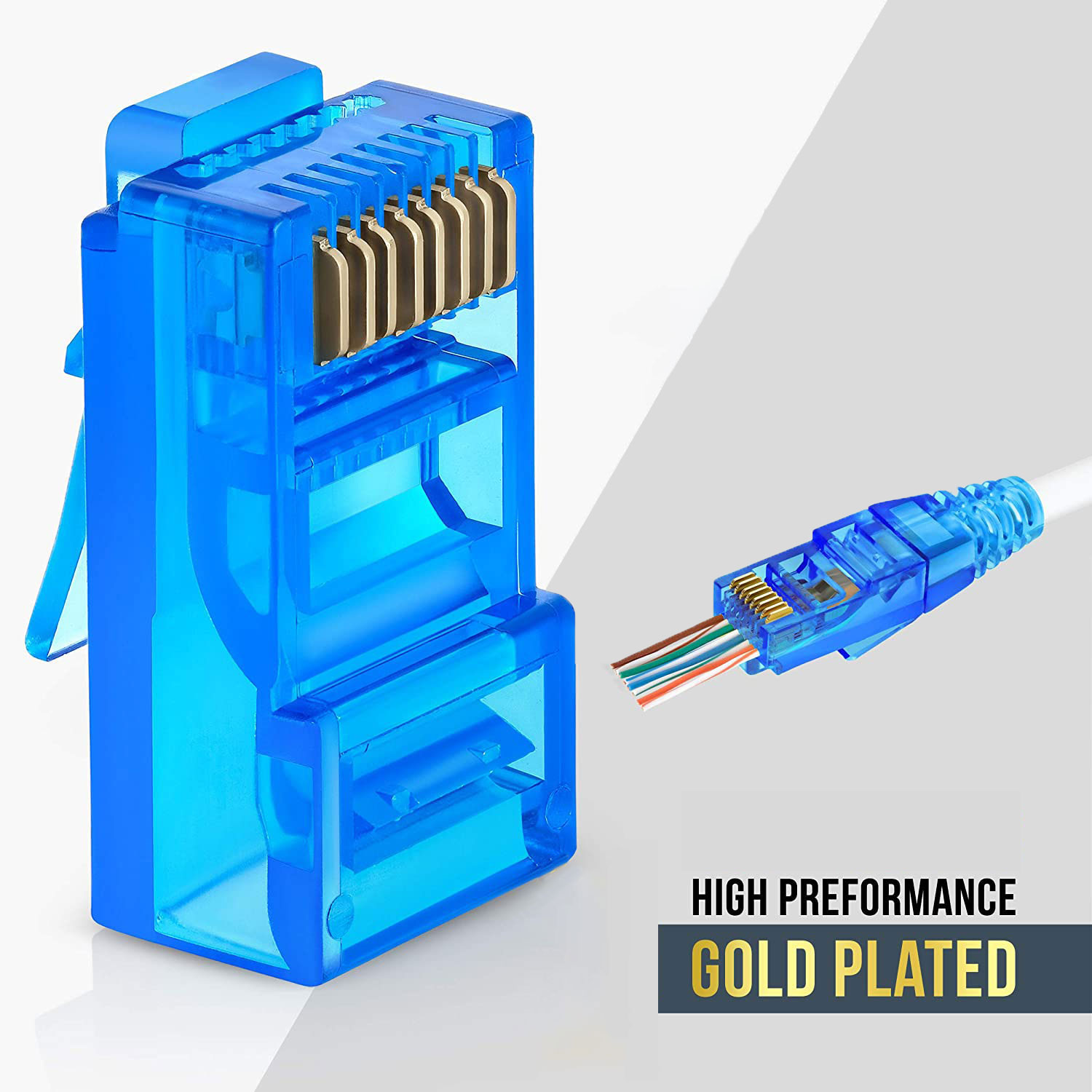 50 buah RJ45 Cat6 melewati kon - Rj45 Jack ulasan dan harga