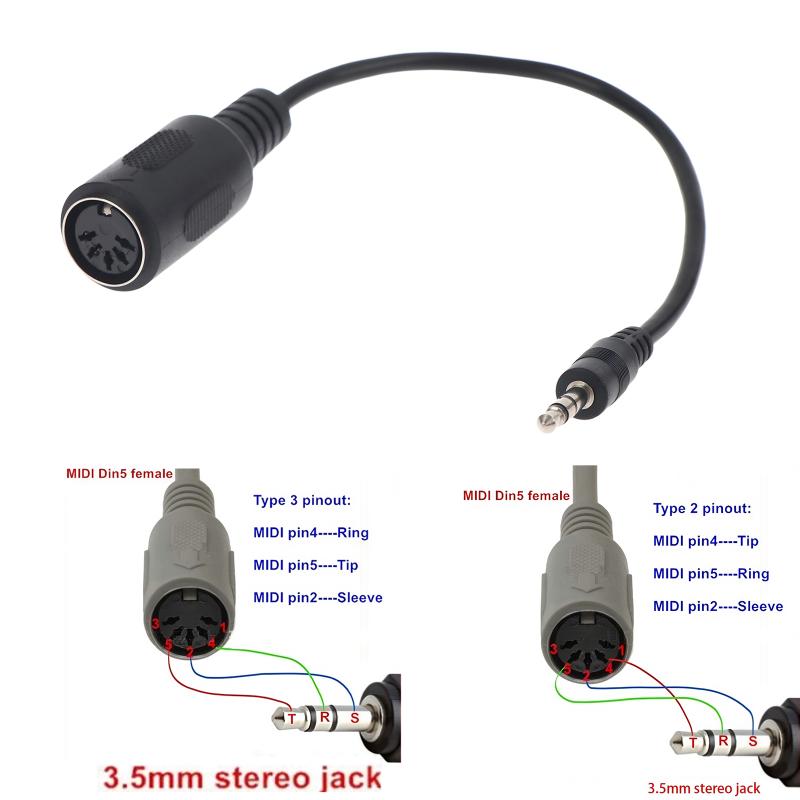 Kabel Konverter MIDI Din 5 Ke  - Trs Cable ulasan dan harga