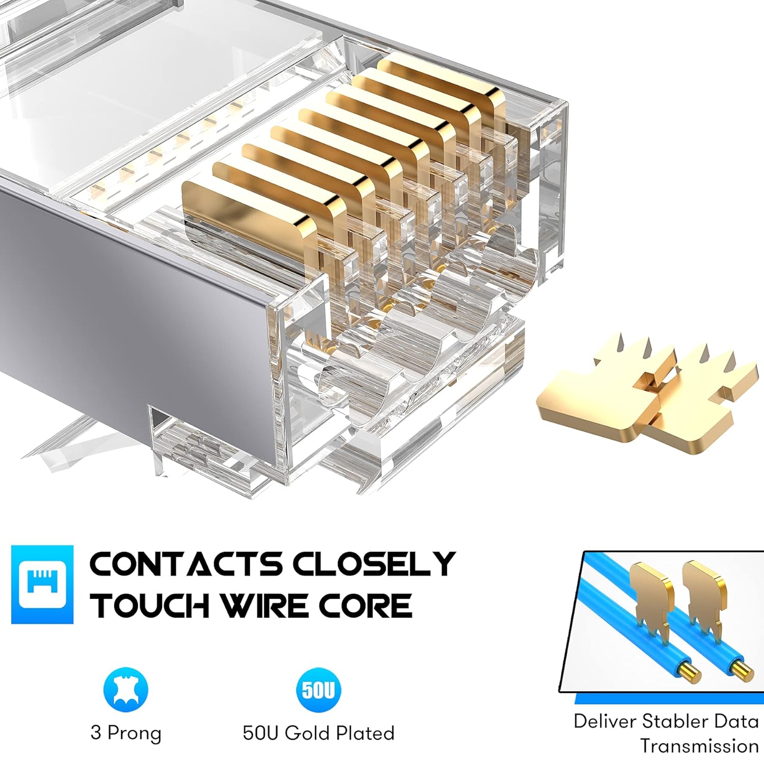ZoeRax 50-Pack Konektor RJ45 C - Rj45 Jack ulasan dan harga
