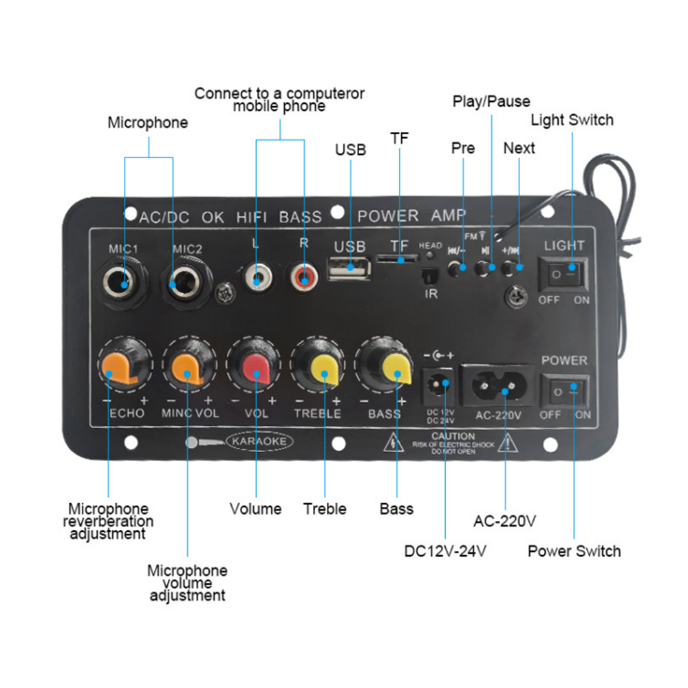 D10 Papan Amplifier Bluetooth  - Speaker Crossover ulasan dan harga