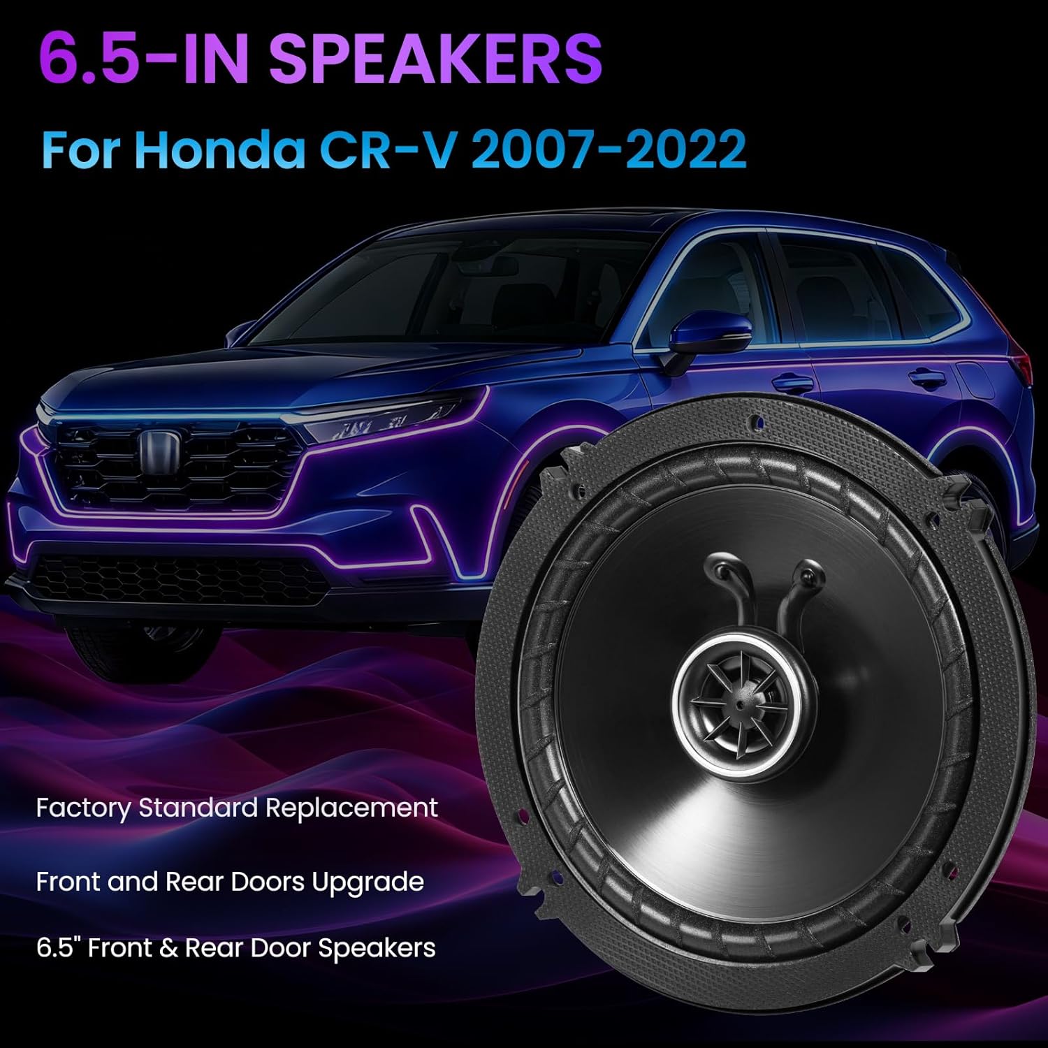 Speaker 6.5 inci untuk Honda C - Speaker Kit ulasan dan harga