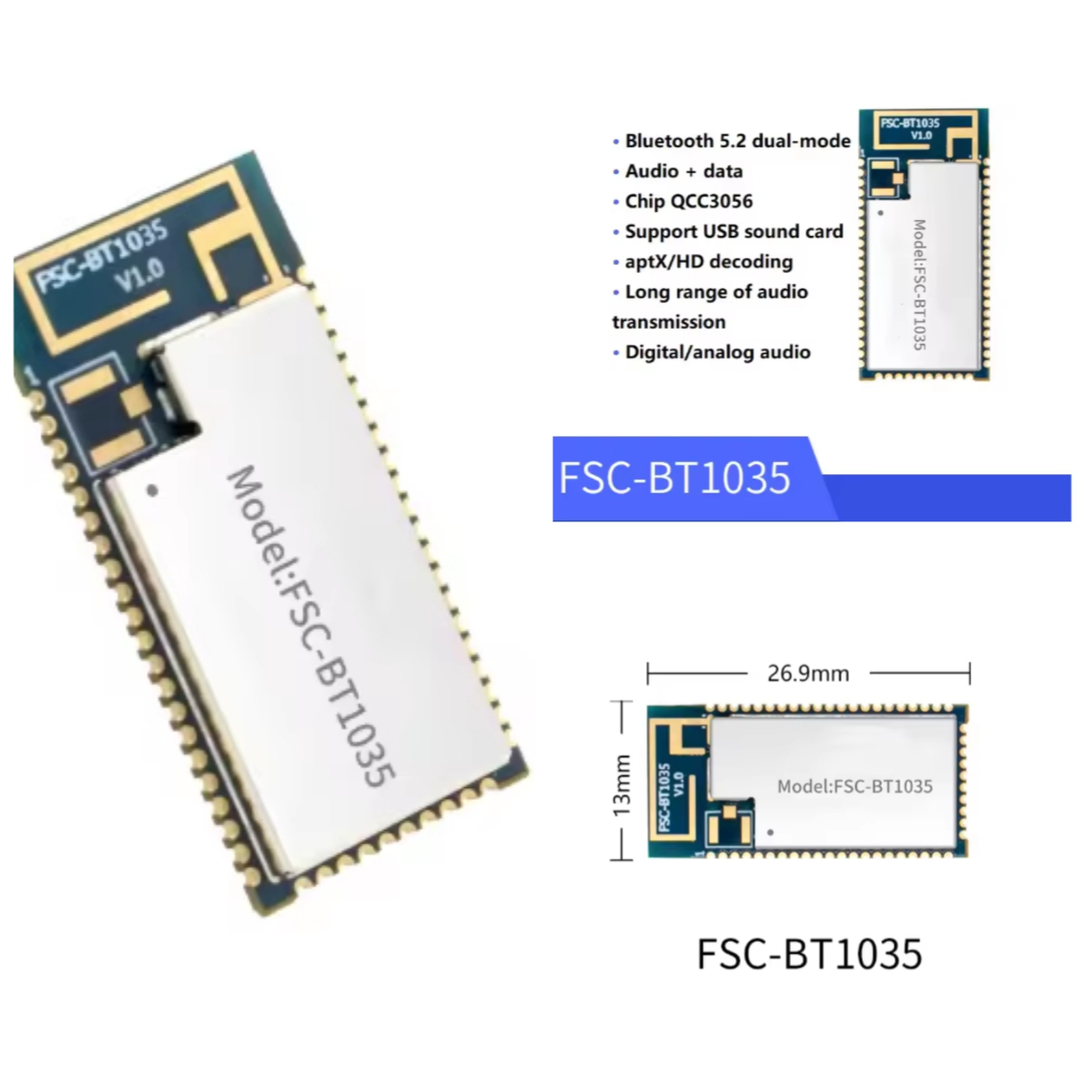 Modul FSC-BT1035 dengan chip Q - Usb Sound Card ulasan dan harga