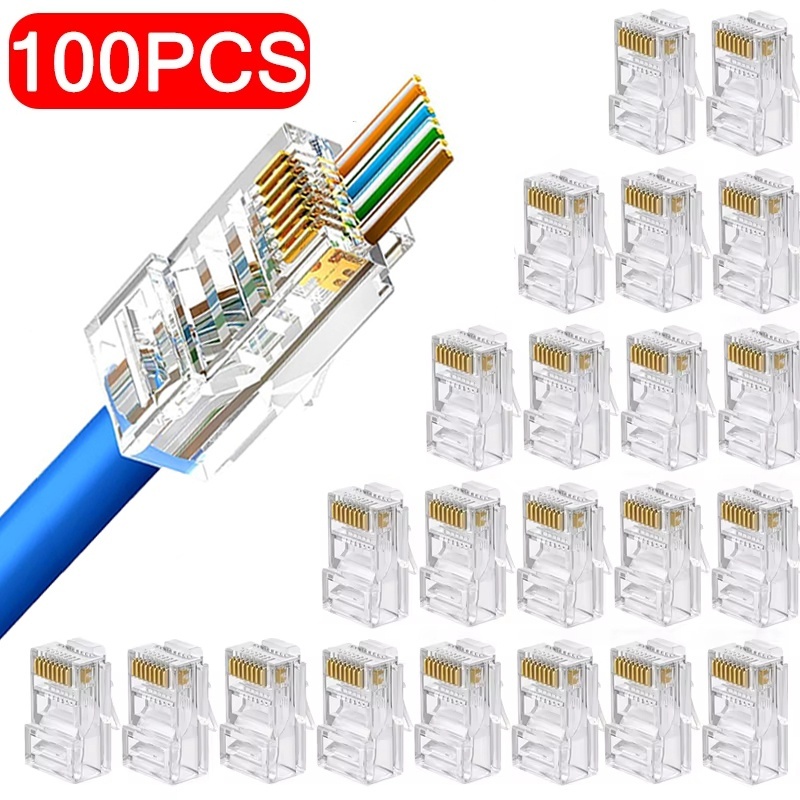 100pcs RJ45 Cat6 Cat5e Konekto - Rj45 Jack ulasan dan harga