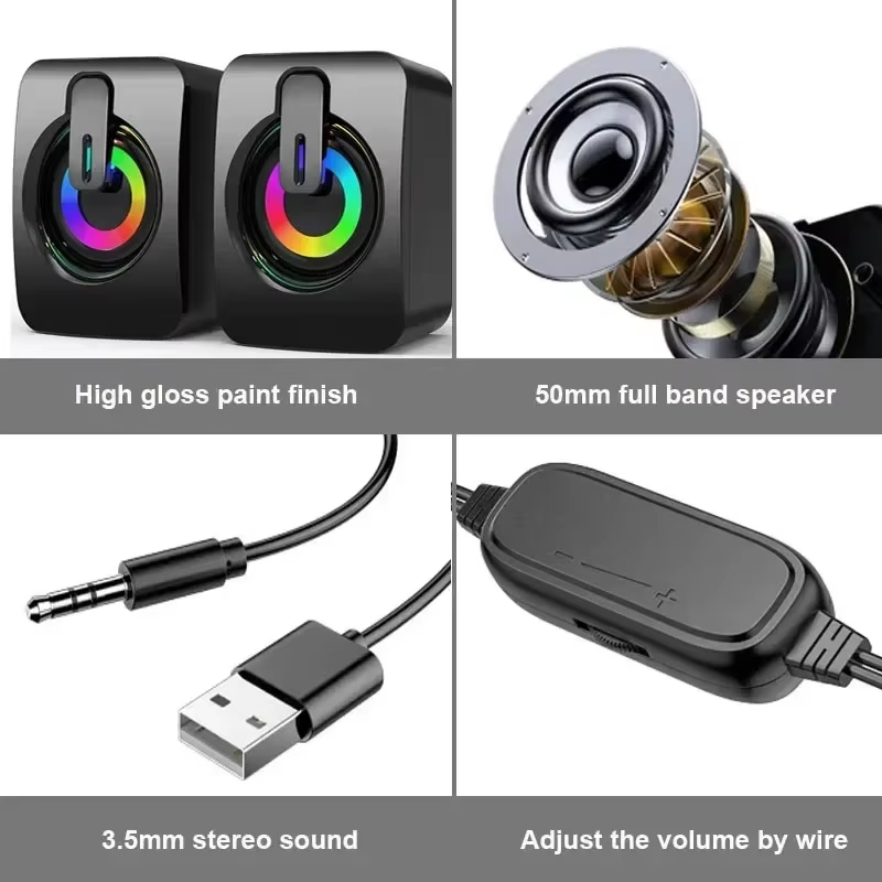 Speaker Komputer HIFI Stereo U - Speaker Wire ulasan dan harga