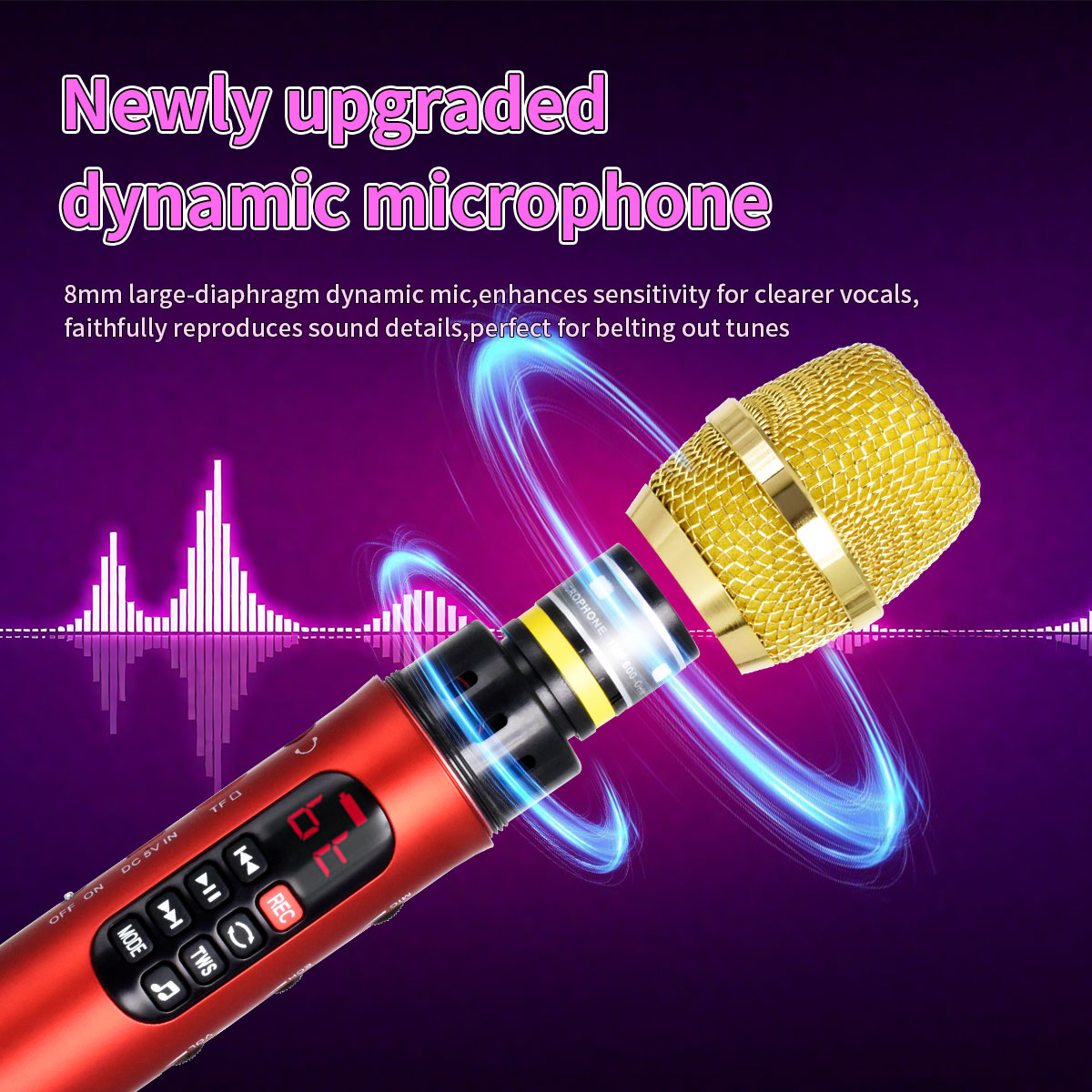 1 Buah Mikrofon Karaoke 28Cm 2 - Speaker Kit ulasan dan harga