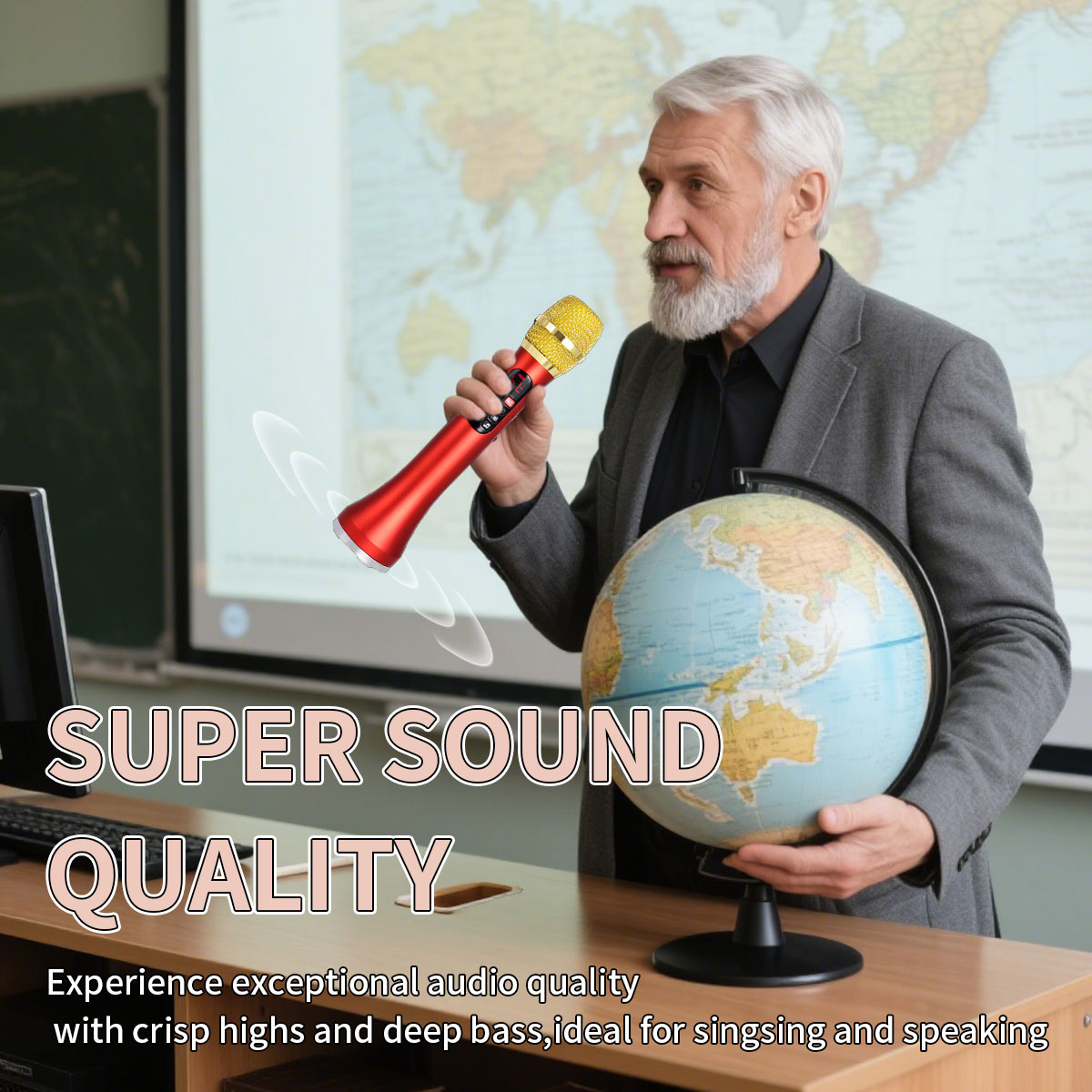 1 Buah Mikrofon Karaoke 28Cm 2 - Speaker Kit ulasan dan harga